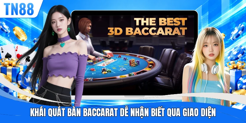 Khái quát bàn baccarat dễ nhận biết qua giao diện